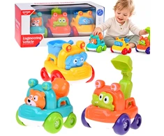 Jokomisiada Construction car set: excavator, dump truck and concrete mixer for toddlers ZA6341