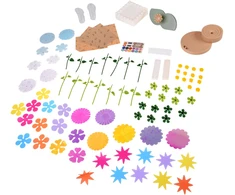 Jokomisiada Creative Flower-Making Kit 96 Pieces with Flower Maker, Vase and Bouquet Accessories ZA6200
