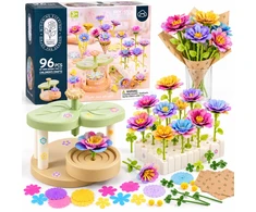 Jokomisiada Creative Flower-Making Kit 96 Pieces with Flower Maker, Vase and Bouquet Accessories ZA6200