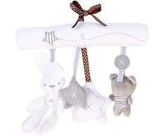 Jokomisiada Cute soft pendant for a pram or cot, rattle with melody ZA5714