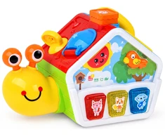 Jokomisiada Edukacinis kubas Dancing SNAIL HOUSE – muzika, šviesa, rūšiuoklė ZA6195