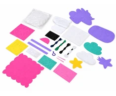 Jokomisiada DIY sewing and gluing kit with 5 felt ornaments UNICORN ZA6590
