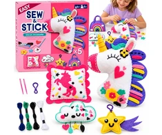 Jokomisiada DIY sewing and gluing kit with 5 felt ornaments UNICORN ZA6590
