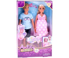 Jokomisiada Doll family set: mom, dad, pregnant doll, baby, newborn ZA5700