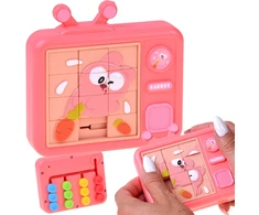 Dėlionė Jokomisiada Double-Sided Sensory Puzzle Bunny Sliding Puzzle Color Maze for Kids ZA6425