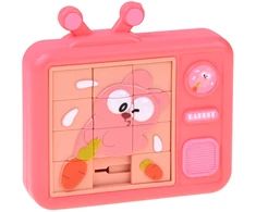 Dėlionė Jokomisiada Double-Sided Sensory Puzzle Bunny Sliding Puzzle Color Maze for Kids ZA6425
