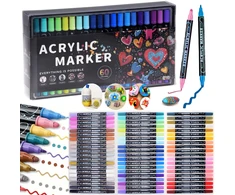 Jokomisiada Double-sided waterproof acrylic markers 60 pcs - various uses AP0125