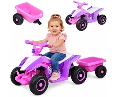 Jokomisiada Electric battery-powered quad for children + trailer with light function PA0351
