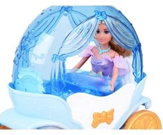 Jokomisiada Fairytale princess doll in a ball gown + royal carriage horse ZA5705