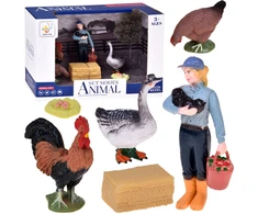 Jokomisiada FARM ANIMALS SERIES Farmer and birds set - hen, rooster, goose ZA6404 C