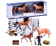 Jokomisiada FARM ANIMALS SERIES Set of horses from the farm Figurines COLLECTION ZA2604