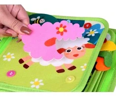 Jokomisiada Felt manipulation book FARMA windows Velcro stickers ZA6025