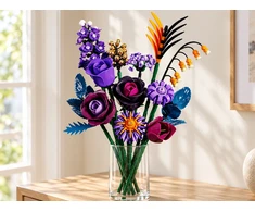 Jokomisiada Flower Blocks DARK ROSES violetinė bouquet of flowers 665pcs ZA6264