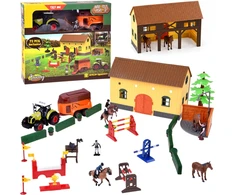 Jokomisiada HORSE FARM Tractor with trailer + figures RIDING SCHOOL ZA6276