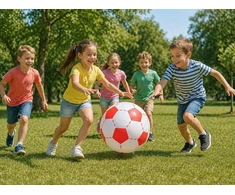 Jokomisiada Inflatable LED Ball for Kids 67 cm – Lightweight, Glowing, Perfect for Play SP0869