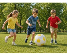 Jokomisiada Inflatable LED Ball for Kids 67 cm – Lightweight, Glowing, Perfect for Play SP0869