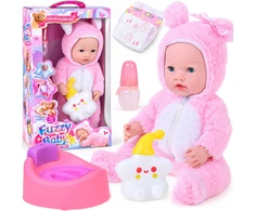Jokomisiada Interactive BOBAS doll 40cm Drinks, pees + accessories with functions ZA6311