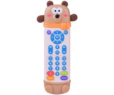 Jokomisiada Interactive remote control - 2-in-1 TEDDY BEAR teether for children + funny sounds ZA6017