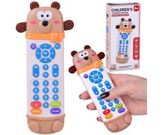 Jokomisiada Interactive remote control - 2-in-1 TEDDY BEAR teether for children + funny sounds ZA6017