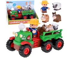 Jokomisiada Interactive Tractor with Trailer, Animals, Lights, Sounds and Farmer Figure ZA6309