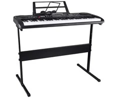 Jokomisiada Keyboard 61 Keys Backlit Stand Microphone Educational Organ IN0187