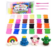 Jokomisiada Lightweight Foam Modelling Clay 24 Colours with Sculpting Tools ZA6288