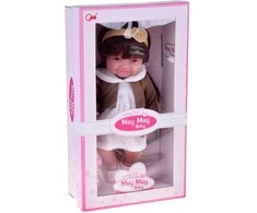Jokomisiada Lovely Soft rubber doll 30cm TOSIA long hair + bottle and diaper ZA5832doll made of soft rubber, long hair, dress, 30 cm ZA5832