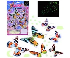 Jokomisiada Magical Fluorescent Butterflies and Stars – Glowing Stickers ZA5681