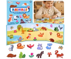 Dėlionė Jokomisiada Magnetic Animal Puzzle Play Board 30 Magnets for Children ZA6408