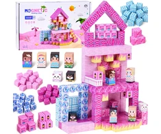 Jokomisiada Magnetic blocks HOUSE - construction cubes and pikselių 261 pieces ZA 6351