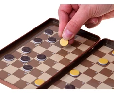 Jokomisiada Magnetic CHECKERS game - magnetic POCKET - for 2 people GR0838