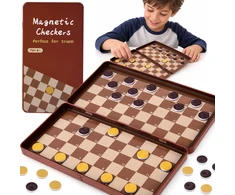 Jokomisiada Magnetic CHECKERS game - magnetic POCKET - for 2 people GR0838