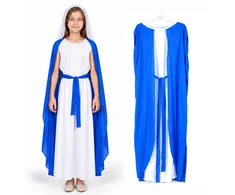 Jokomisiada MARY Mother of God Costume - Nativity Play and Christmas Carol Costume 110cm ZA6565