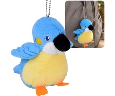 Jokomisiada Mėlyna Felek Plush Bird with Squeaker and Pendant, 13 cm ZA6426