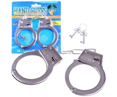 Jokomisiada Metal handcuffs police fun key ZA3368