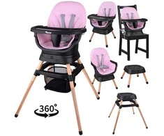 Jokomisiada Multifunctional 6-in-1 swivel feeding chair for children ZA5659