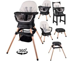 Jokomisiada Multifunctional 6-in-1 swivel feeding chair for children ZA5659