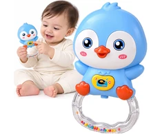 Jokomisiada Musical Penguin Rattle Melodies Animal Sounds Light ZA6237