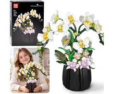 Jokomisiada ORCHID IN A POT construction blocks - Orchid flowers 1014+elements ZA6378
