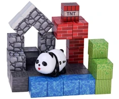 Jokomisiada PANDA magnetic blocks - construction cubes and pikselių 41pcs ZA6604