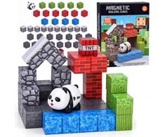 Jokomisiada PANDA magnetic blocks - construction cubes and pikselių 41pcs ZA6604