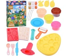 Jokomisiada Pastelinis rinkinys EASTER Plastilinas + formelės + lipdukai ZA5506