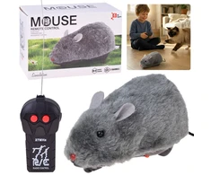 Jokomisiada Pilkas Furry RC Mouse Remote-Controlled Toy 27 MHz RC0758