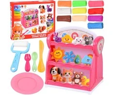 Jokomisiada Plasticine SHOP large set of 10 colors + accessories ZA6139