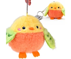 Jokomisiada Plush Exotic Rascal Bird with Squeaker and Pendant, 11 cm ZA6426