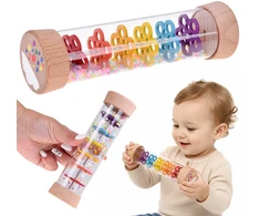 Jokomisiada RAIN SHOWER rattle - wooden tube with balls - NOISE sound ZA6572
