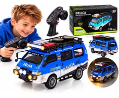 Jokomisiada Remote Control Car Mitsubishi Delica 1:24 Off-Road Van RC0805