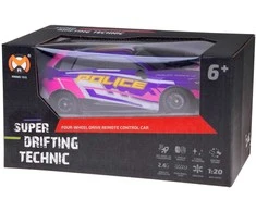 Jokomisiada Remote controlled drift car with backlight and replaceable tires 4WD RC0744