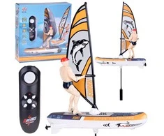 Jokomisiada Remote-controlled, luminous WINDSURFER floating with remote control RC0740