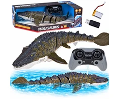 Jokomisiada Remote-Controlled Mosasaurus Aquatic Dinosaur Swims and Sprays Vanduo 40 cm RC0801